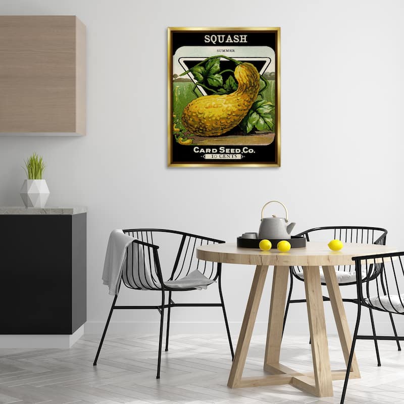 Stupell Vintage Garden Squash Framed Floater Canvas Wall Art Design By Lil' Rue