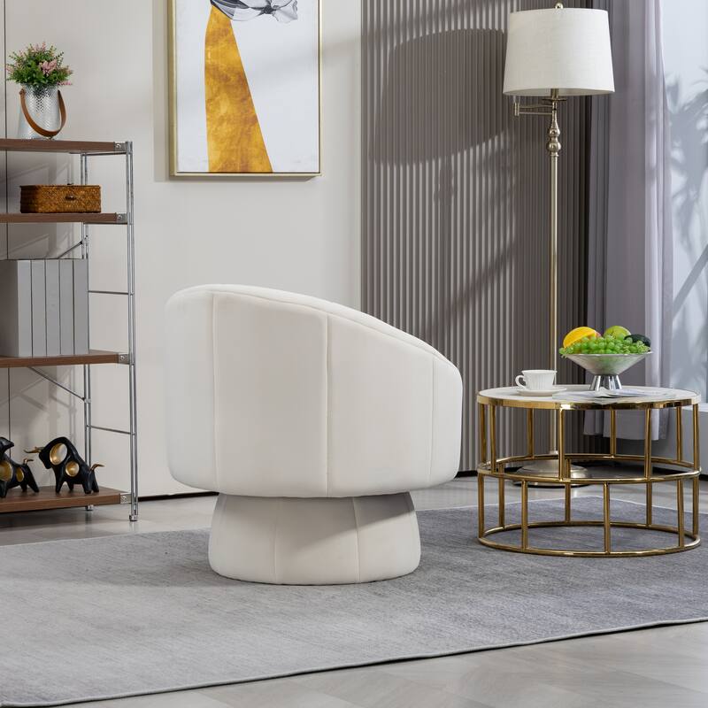 Upholstered Swivel Accent Chair Armchair