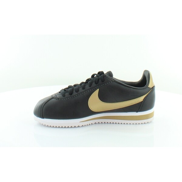 Classic cortez womens black and top gold