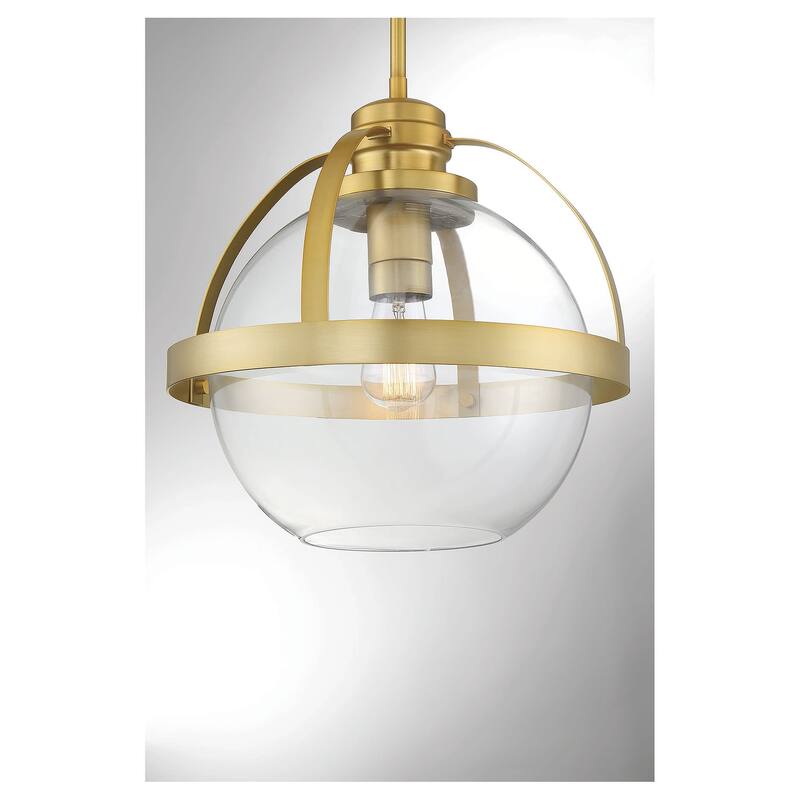 Savoy House Pendleton 14" Wide Pendant with Glass Shade