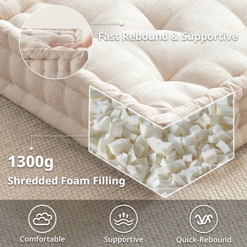 Intelligent Design Azza Poly Chenille Square Floor Pillow Cushion