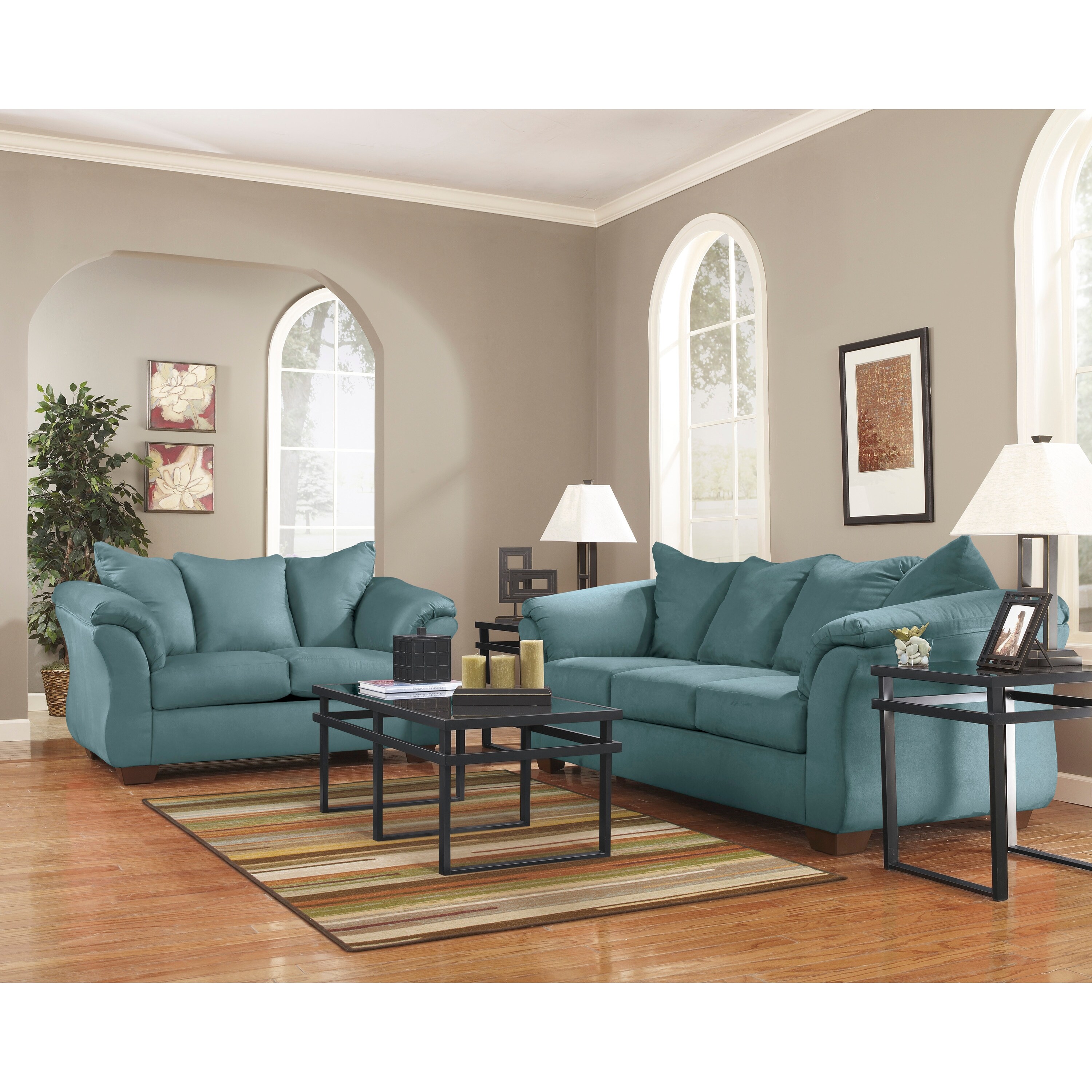 Signature Design By Ashley Darcy Living Room Set In Fabric 67