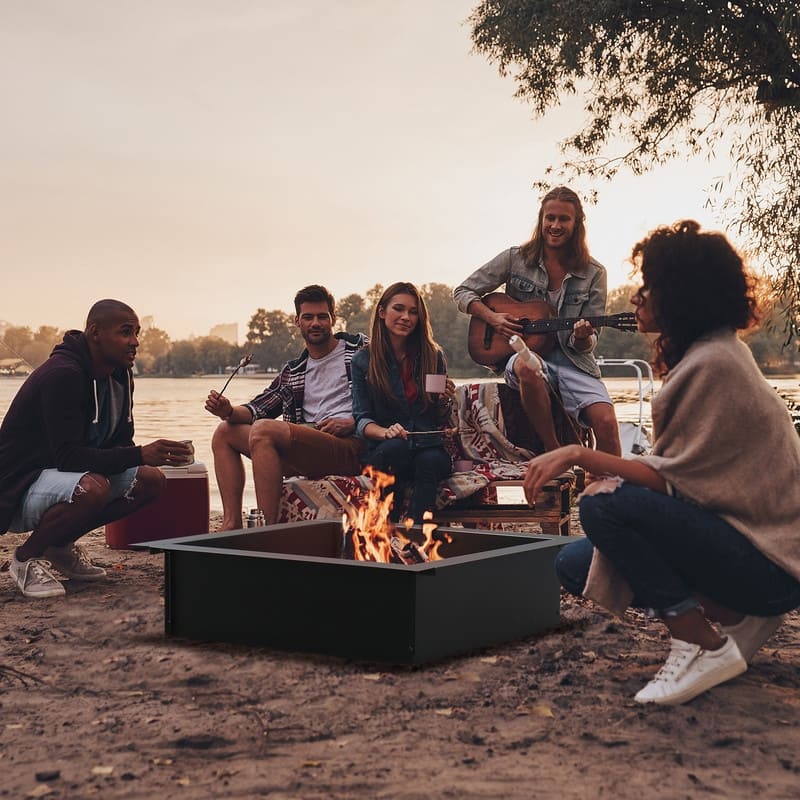 36" Steel Outdoor Wood Burning Fire Ring