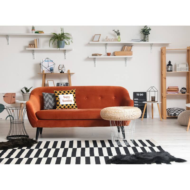 Halloween Happy Haunting Dots Accent Pillow