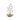 Metal Coral-Shaped Jewelry Holder with Shell Base and 3 Sections - 6.63"L x 6.25"W x 11.63"H