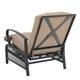Outdoor Adjustable Cushioned Metal Patio Recliner Lounge Chair