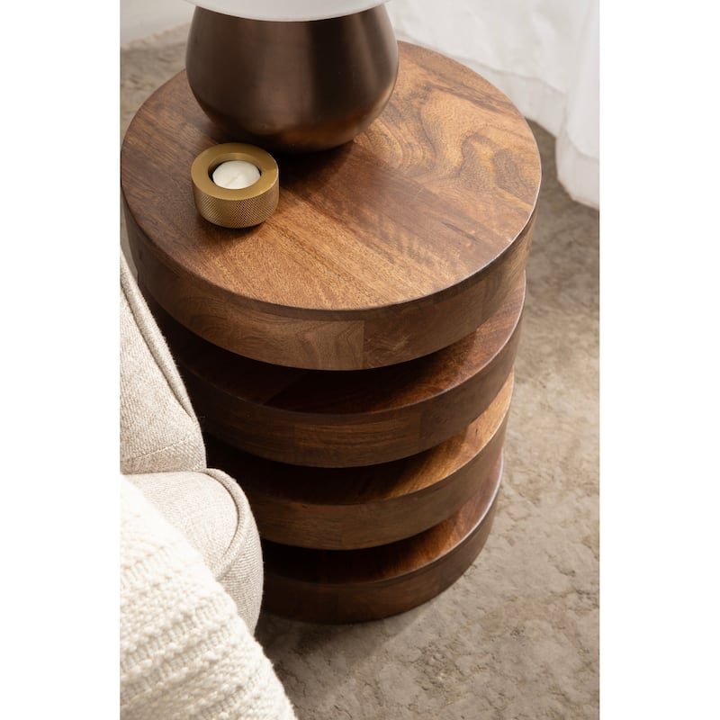 Kate and Laurel Omar Round Side Table