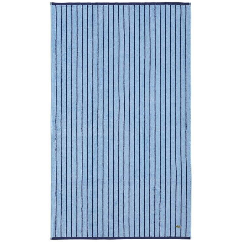 Lacoste Centre Mark Cotton Jacquard Stripe Bath Towel