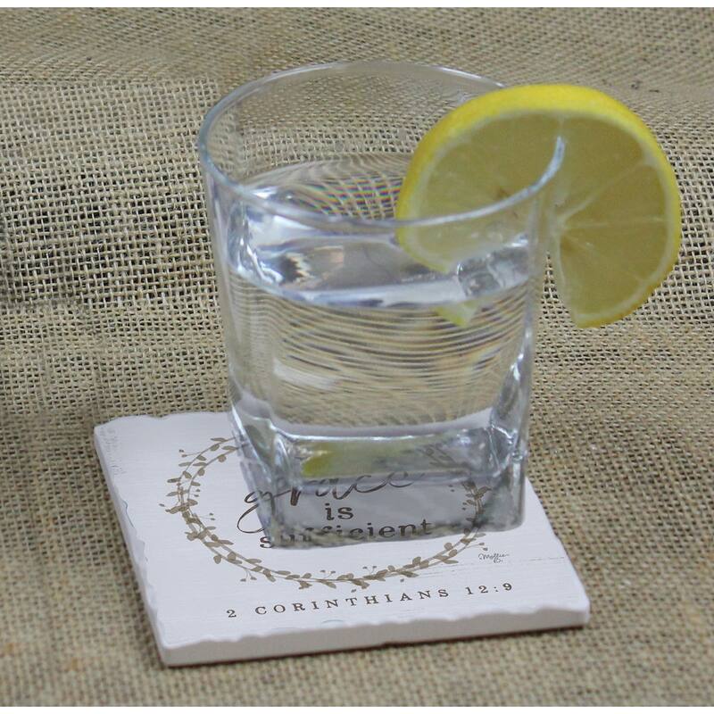 Counterart Absorbent Stone Coasters - Sufficient - Set of 4 - 4x4x64