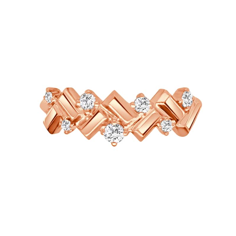 Auriya 14k Gold Lab Grown Round Diamond Braided Band 0.14 ct. tw. (F-G, VS)