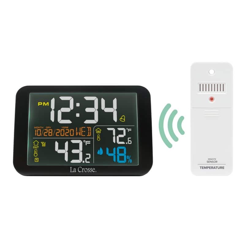 La Crosse Technology 308-66677-INT Color Wireless Alarm Clock with Weather