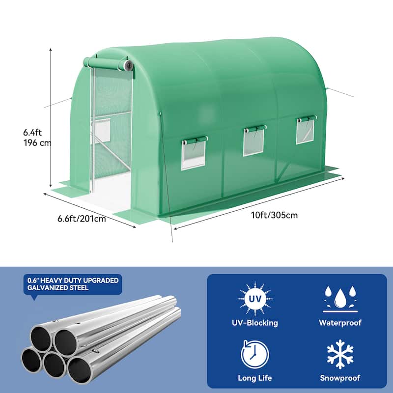 Moasis Walk-in Greenhouse with Reinforced Steel Frame