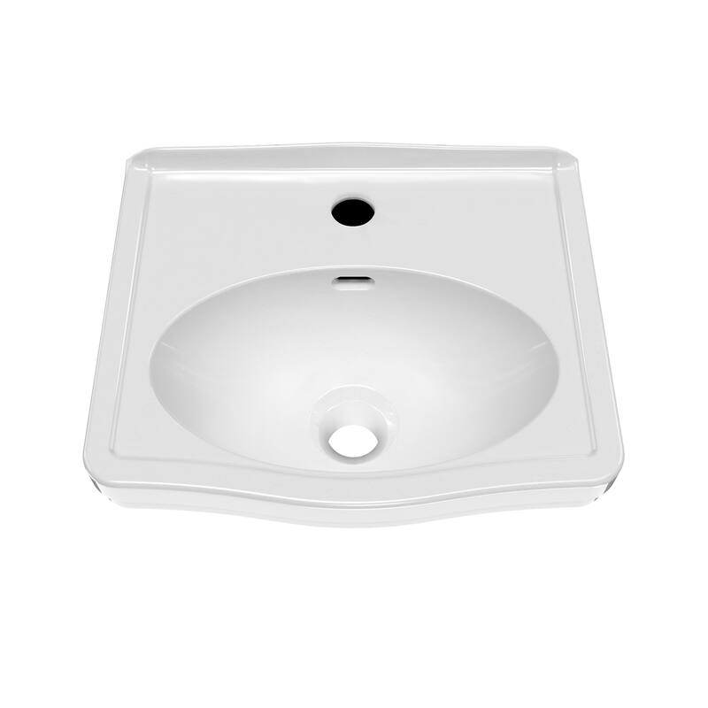 Whitehaus B-LO944 15" Oval Vitreous China Wall Mounted Bathroom Sink