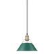 Option Aged Brass / Pine Green Shades