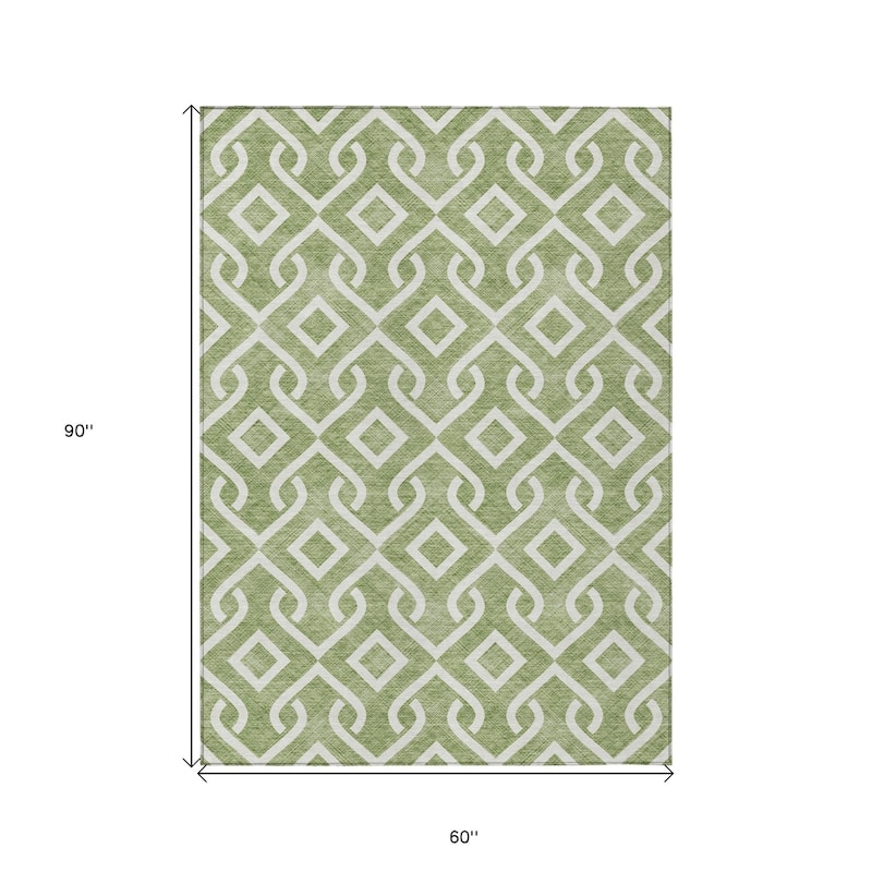 HomeRoots Geometric Transitional Rectangle Outdoor Rug