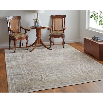 Grand Bazaar Neoma Machine Made Medallion Traditional Area Rug