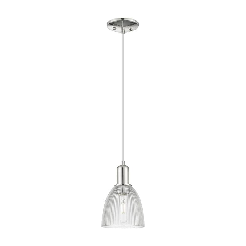Innovations Lighting Endless Possibilities Arcadia - Castile - 1 Light 6" Cord Hung Mini Pendant - Clear/Polished Nickel