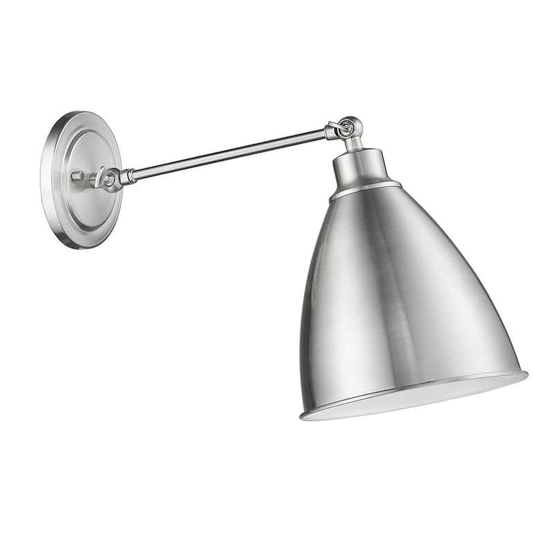1 Lt Single Adjustable Armed Wall Sconce Nickel