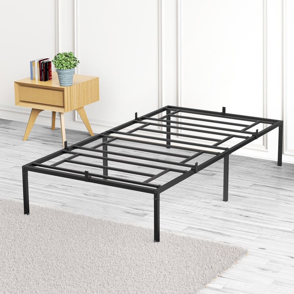 Bed Frame With Storage And Steel Slat Support