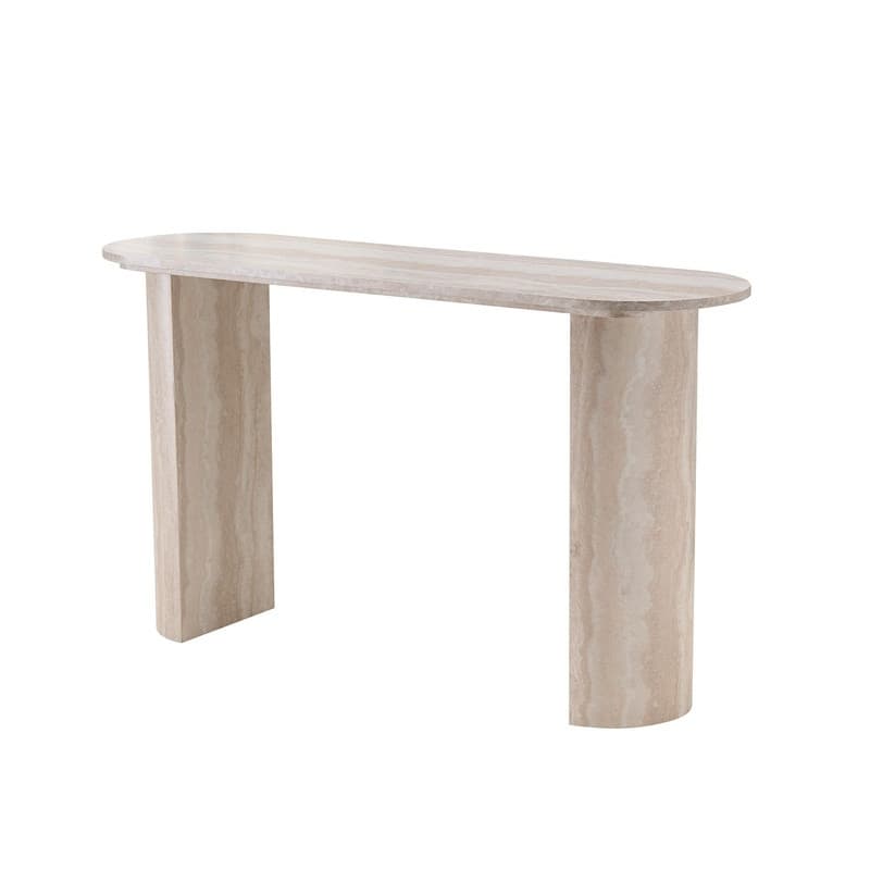 Modern MDF Faux Marble Pattern Console Table for Living Room Entryway Stylish and Functional Design