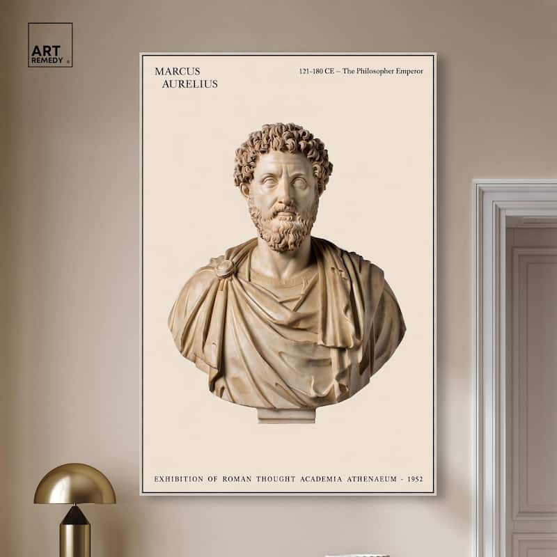 Philosopher Emperor's Gaze Canvas by Art Remedy