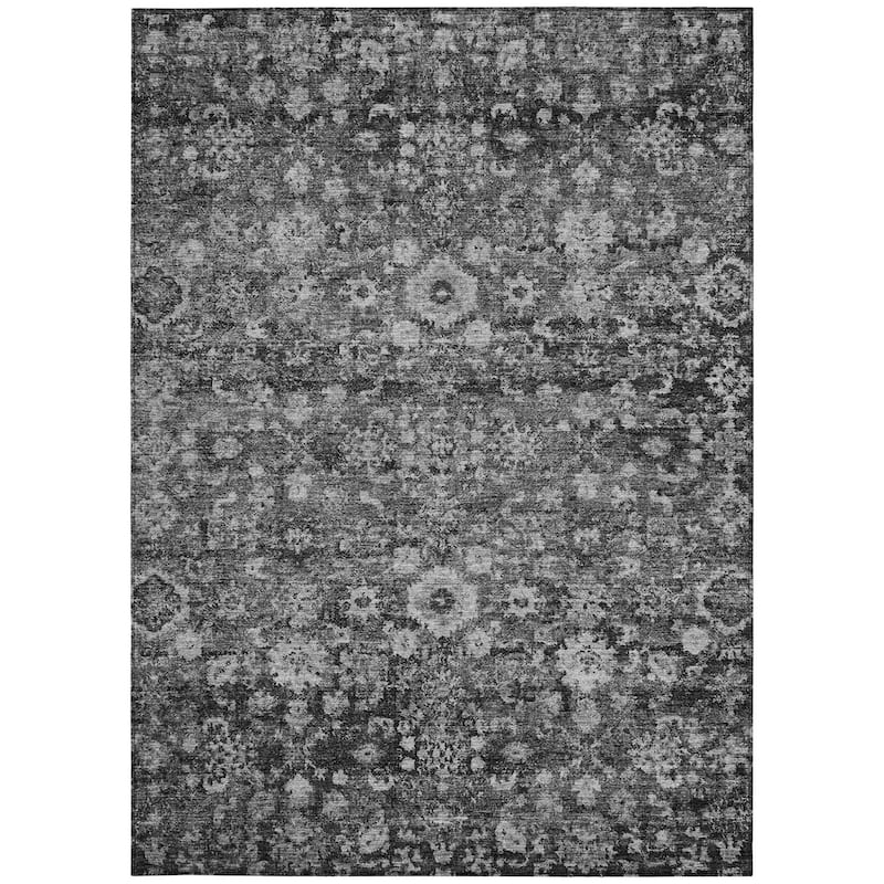 HomeRoots Oriental Traditional Rectangle Outdoor Rug