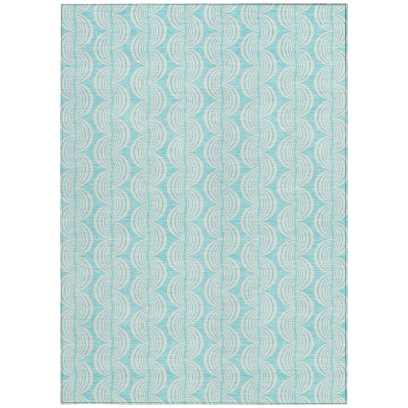 HomeRoots Ogee Transitional Rectangle Outdoor Rug