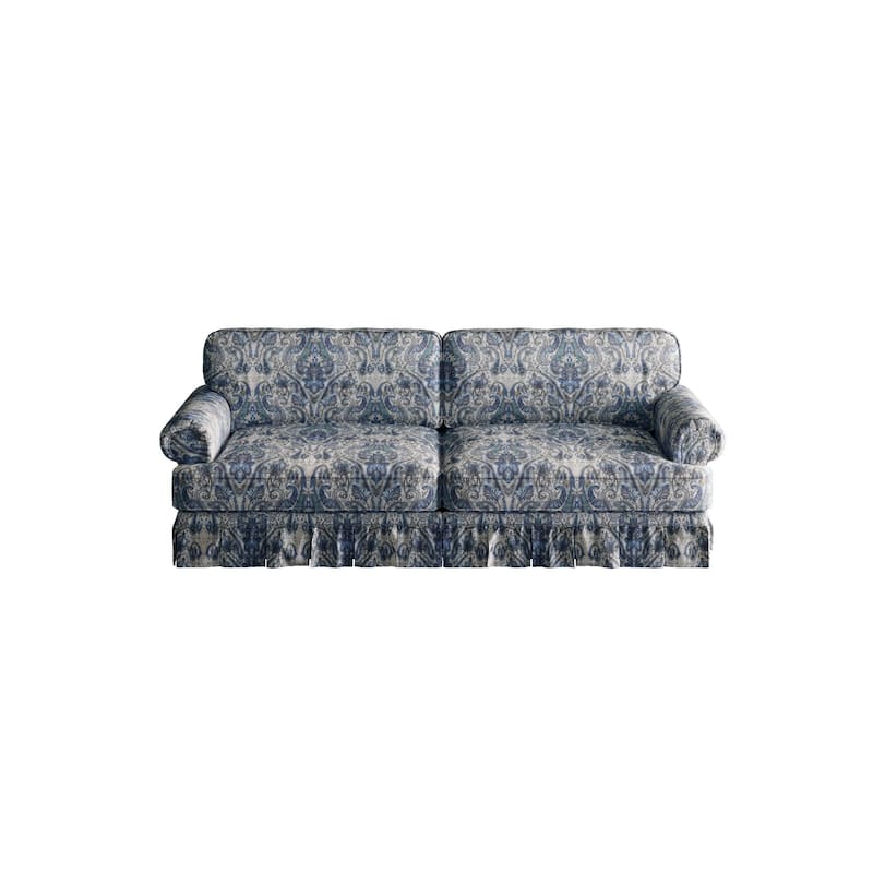 Homy Casa 3/4-Seater Chenille Cloud Sofa with Rolled Arms & Pleated Skirt, Extra Deep Seat, Multiple Colors