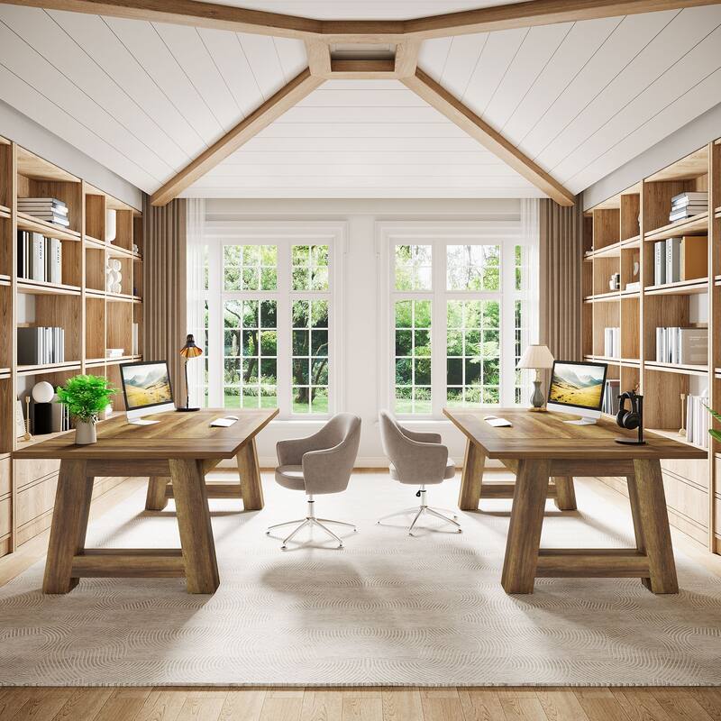 Large Office Computer Desk, 70.8" Executive Desk, Modern Workstation Writing Table