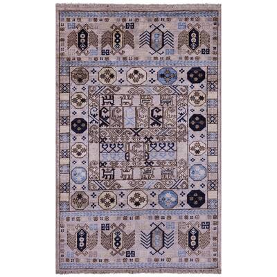 Golden Nile Turkmen Ersari Hand Knotted Wool Rug - 3' 1" X 4' 9"