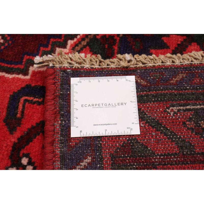 ECARPETGALLERY Hand-knotted Andelz Light Red Wool Rug - 3'7 x 9'10