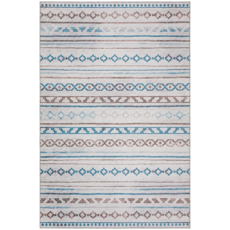 Indoor/ Outdoor Addison Yuma Southwest Striped Washable Area Rug
