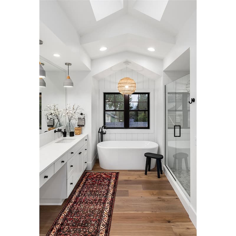 ECARPETGALLERY Hand-knotted Andelz Charcoal Wool Rug - 3'7 x 9'10