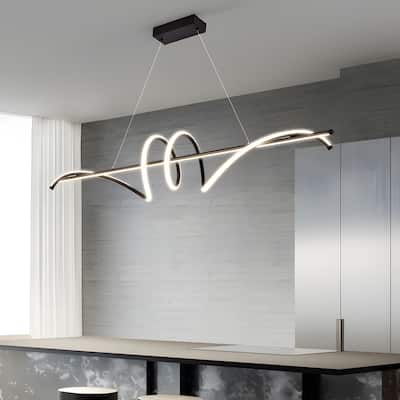 47" Modern Minimalist LED Ribbon Chandelier - 47.2 inch
