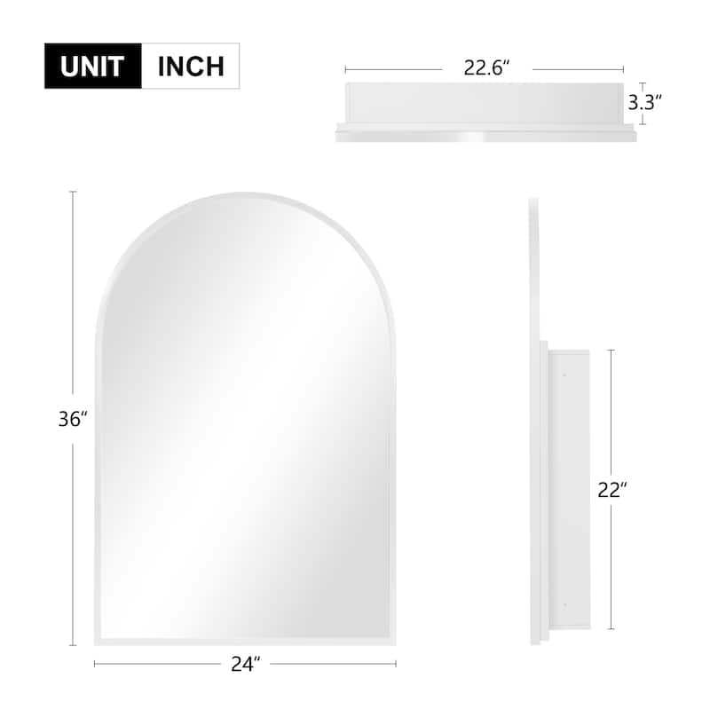 Multifunctional Wall-Mounted Mirrored Cabinet