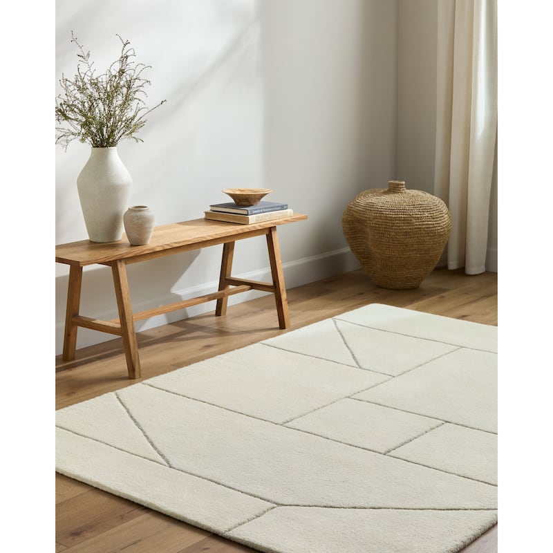 Livabliss Bohemian & Eclectic Portobello Geometric Area Rug - 3'11" x 5'7" - Cream/Beige