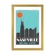preview thumbnail 5 of 18, iCanvas "Nashville, Sky Blue" by Fly Graphics Gold - 24x16x1