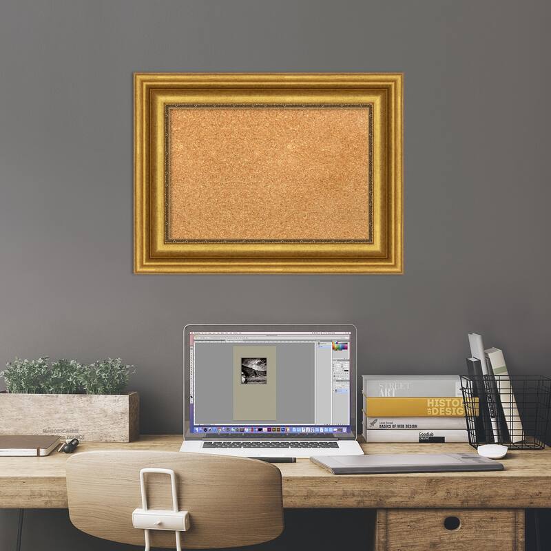 Parlor Framed Cork Bulletin Memo Board