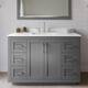 Option Dark Gray / White Quartz Top / Brushed Nickel