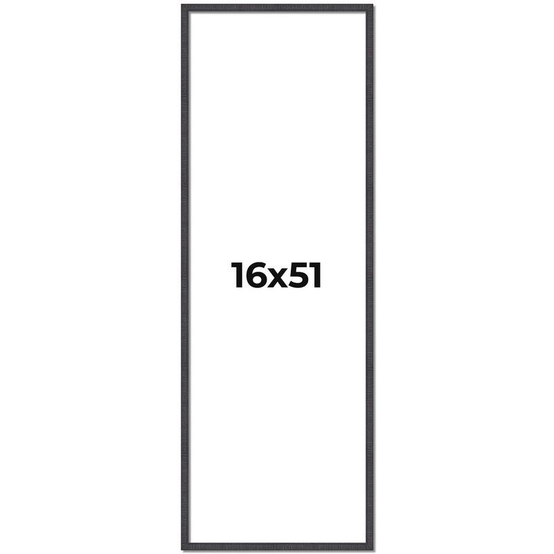 16x51 Frame Brown Solid Wood Picture Frame - Complete Modern Photo