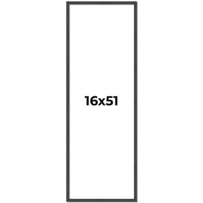 16x51 Frame Brown Solid Wood Picture Frame - Complete Modern Photo
