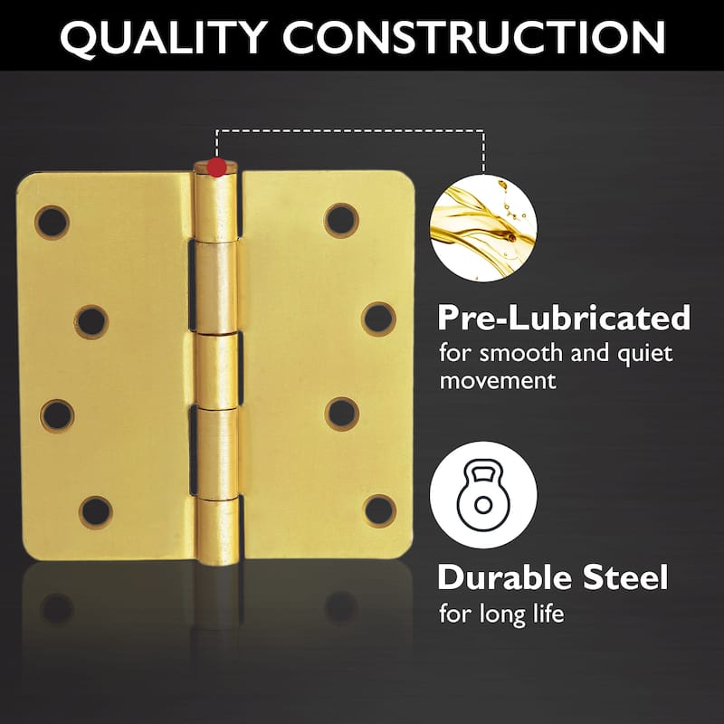 Design House 186015 4" x 4" Butt 1/4" Radius Corner Surface Mount Door