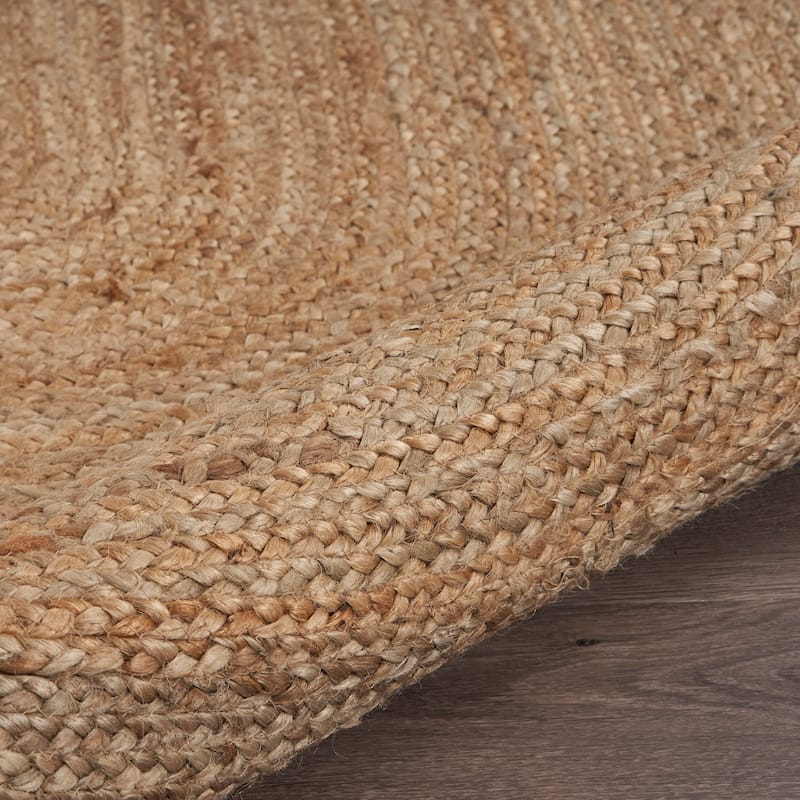 Bera Farmhouse Braided Jute Oval Indoor Area Rug by Sevita