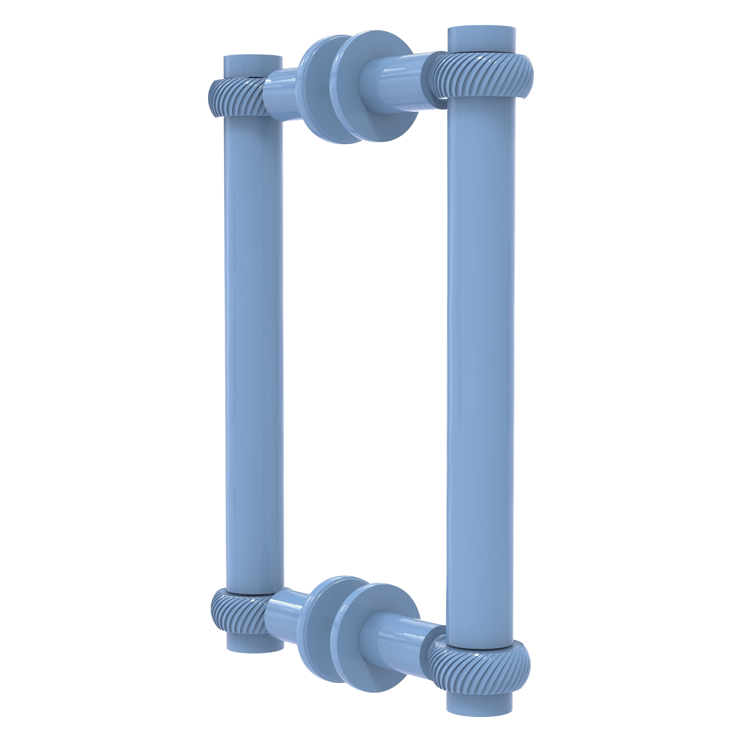 Allied Brass Contemporary 12 Inch Back to Back Shower Door Pull with Twisted Accent