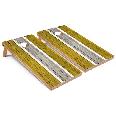 Yellow Striped Regulation 2x4 Cornhole Board Set