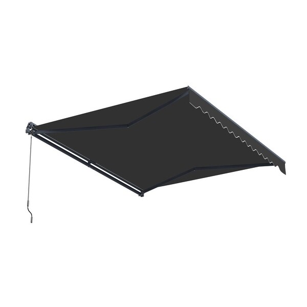 メ*1様 デュボアガラントレ ♥ スレアコニャック ALEKO Moroccan Semi-Cassette Motorized Patio Awning - Onyx Black