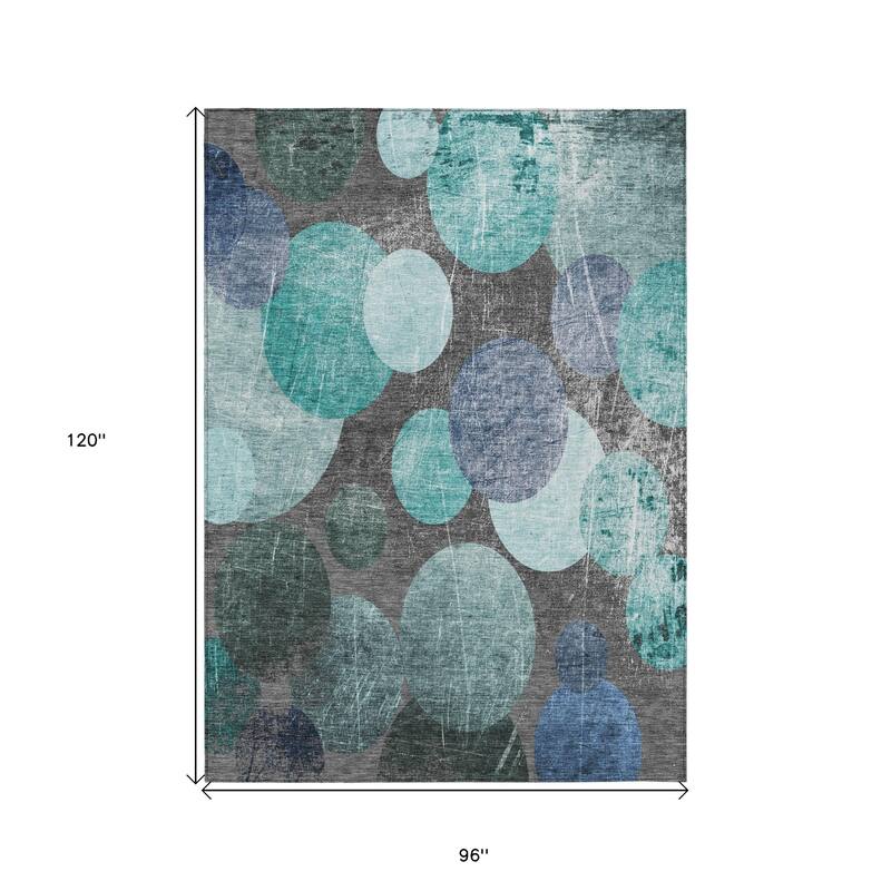Allulo Contemporary Abstract Weather Resistant Timeless Fusion Runner Outdoor Rug