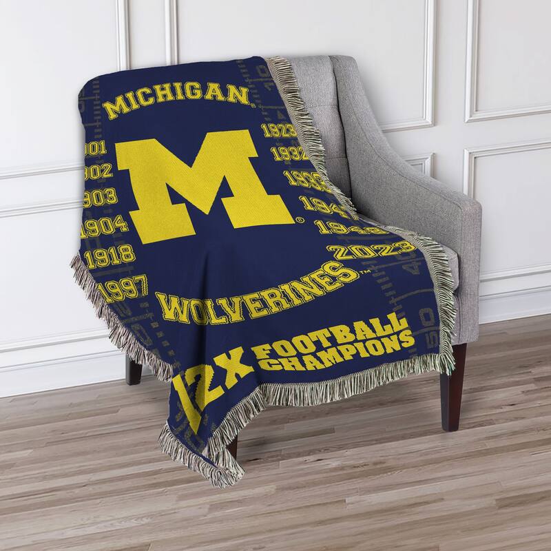 NCAA Big Ten Conference School Tapestry Throw Blanket