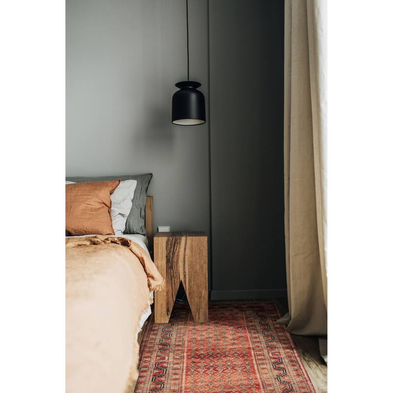 ECARPETGALLERY Hand-knotted Baluch Red Wool Rug - 3'7 x 7'5