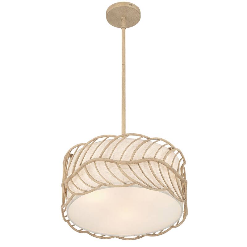 Wry Lighting Simbolo 3-light Pendant in Almond - Beige